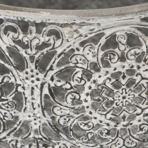 Product Decorative metal bowl, grey and white pattern, Ø16/19.5/23.5cm, set of 3