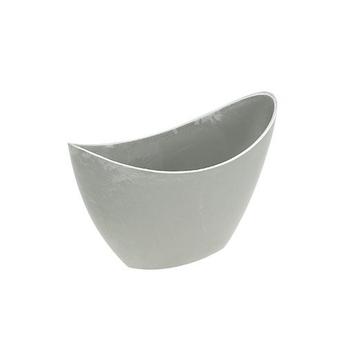 Decorative bowl plastic grey 20cm x 9cm H11.5cm 1 pc