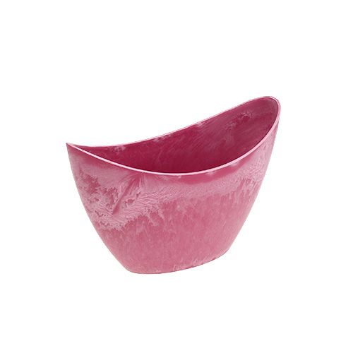 Floristik24 Decorative bowl plastic pink 20cm x 9cm H11.5cm 1 pc