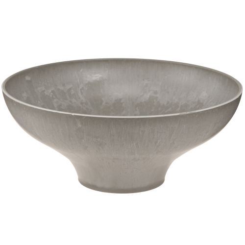 Floristik24 Decorative bowl with base, round plant bowl, grey, Ø19cm, H8cm