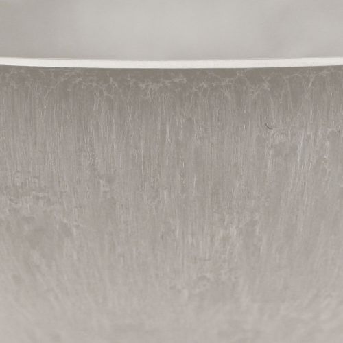 Floristik24 Decorative bowl with base, round plant bowl, grey, Ø19cm, H8cm