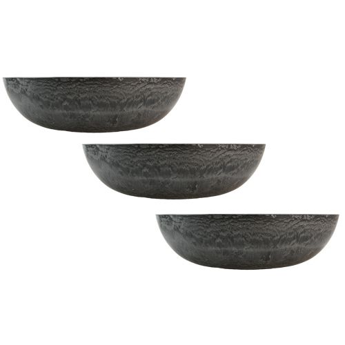 Product Decorative bowl round plant bowls grey Ø37cm H10.5cm 3pcs