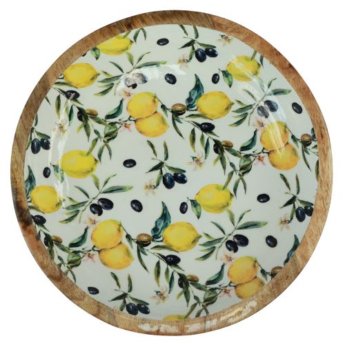 Floristik24 Decorative bowl wooden bowl lemon mango wood Ø30/24cm set of 2