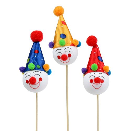 Floristik24 Decorative plug clown party decoration table decoration 6pcs