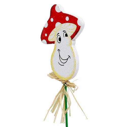 Floristik24 Decorative plug mushroom 6.5cm L27cm 24 pcs