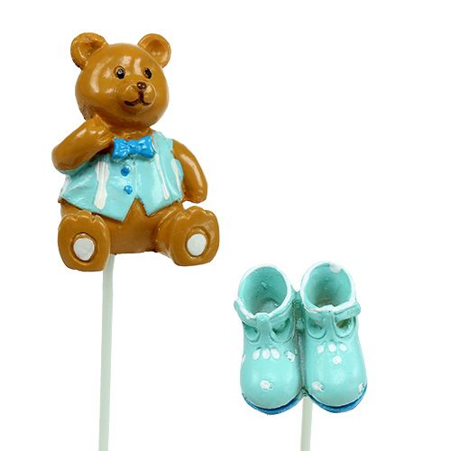 Product Decorative plug bear, shoe blue 1.5-4cm 16 pcs