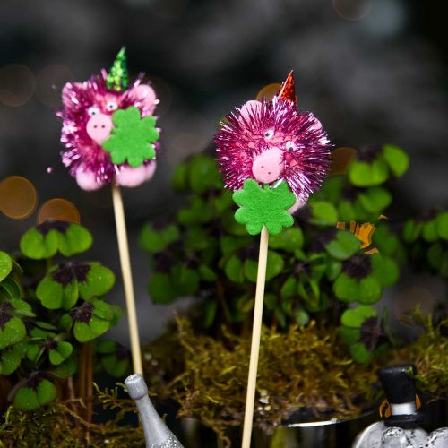 Floristik24 Decorative plug lucky pig 8pcs