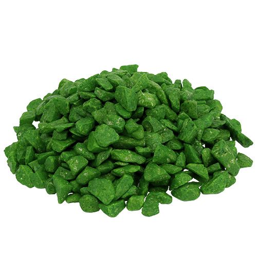 Floristik24 Decorative stones 9mm - 13mm green 2kg