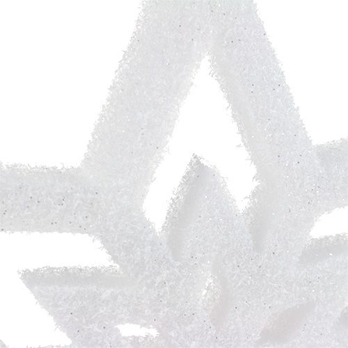 Product Decorative star white, snow-covered 28cm L40cm 1 pc