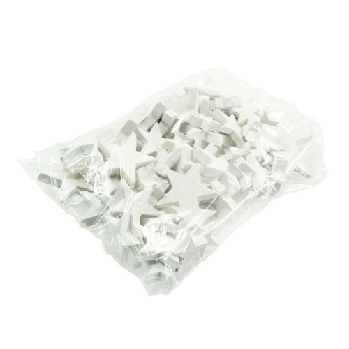 Floristik24 Wooden stars, Christmas decoration, wedding, Advent white Ø3–5cm 72 pcs