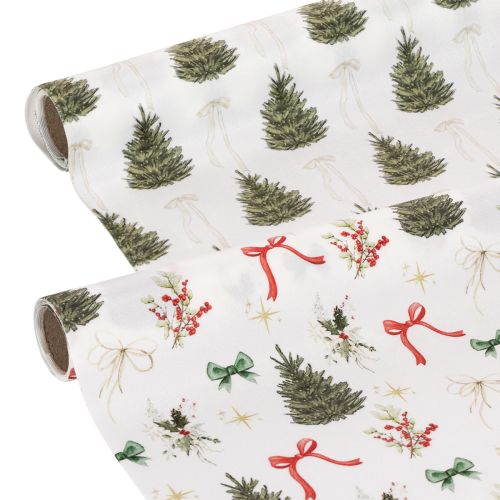 Christmas decorative fabric, sold by the meter, 120cm wide, 2 pieces buy online | Floristik24.ie