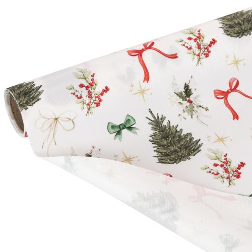 Christmas decorative fabric, sold by the meter, 120cm wide, 2 pieces | Floristik24.ie