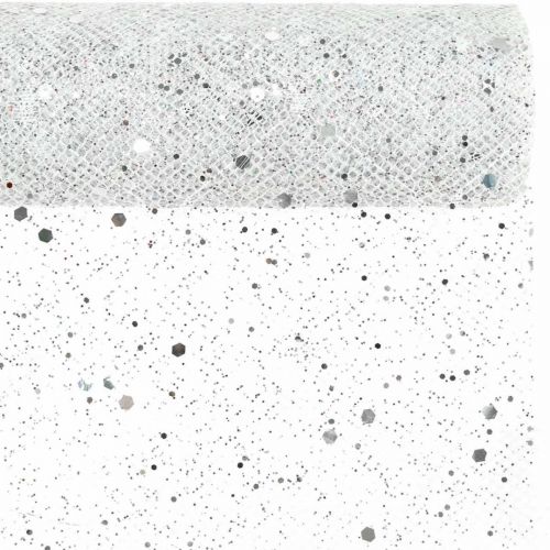 Floristik24 Table band decorative fabric gray silver x 2 assorted 35x200cm