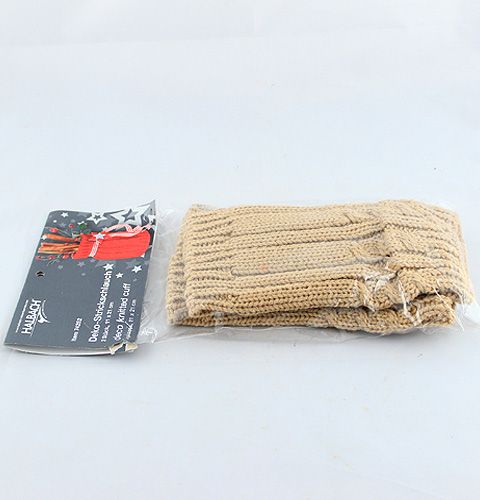 Product Decorative knitted tube 11 x 21cm brown 2pcs
