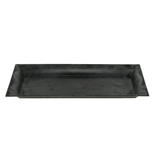 Floristik24 Decorative tray marbled anthracite 36x17cm 6pcs