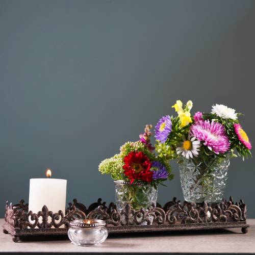 Floristik24 Decorative tray antique brown 2pcs