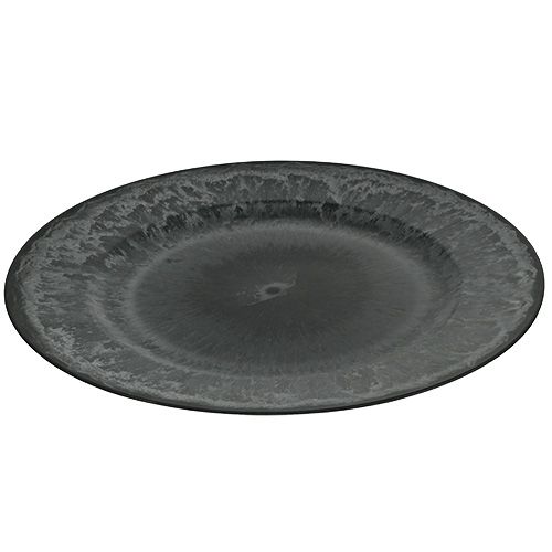 Floristik24 Decorative plate anthracite Ø33cm