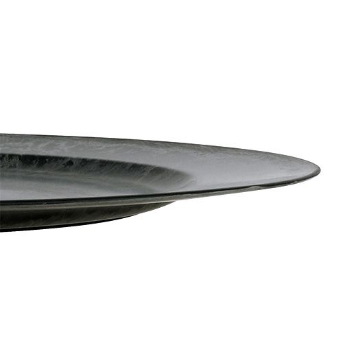 Floristik24 Decorative plate anthracite Ø33cm