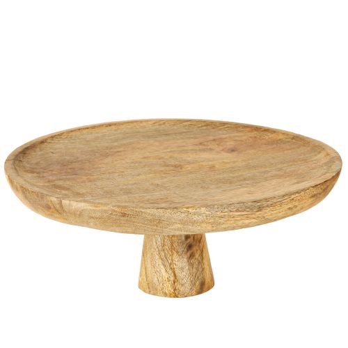 Floristik24 Decorative Plate on Foot Natural Wood Centrepiece Ø25cm
