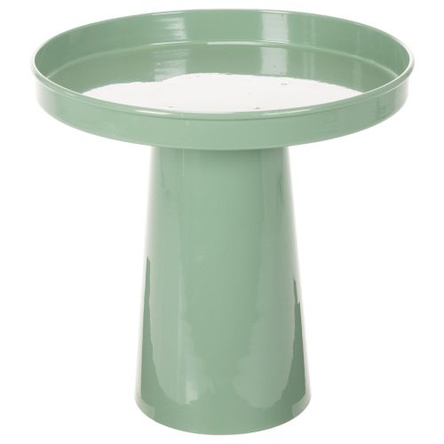 Decorative metal plate, green, round base, tray for flower arrangements, 20cm buy online | Floristik24.ie