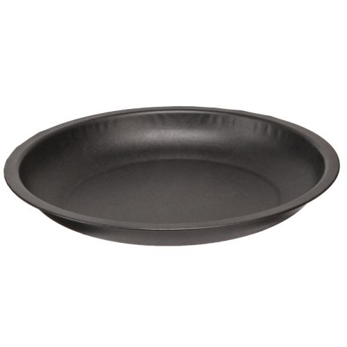 Product Decorative plate round metal in black Ø23cm H2.5cm 3pcs