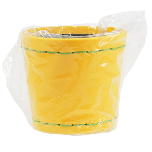 Floristik24 Plant pot yellow Ø12cm H11.5cm, 1p