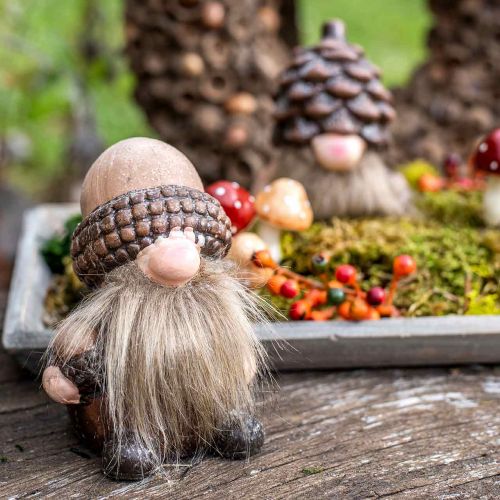 Floristik24 Decorative gnome ceramic cones and acorns Assorted H10.5 / 12cm 4pcs