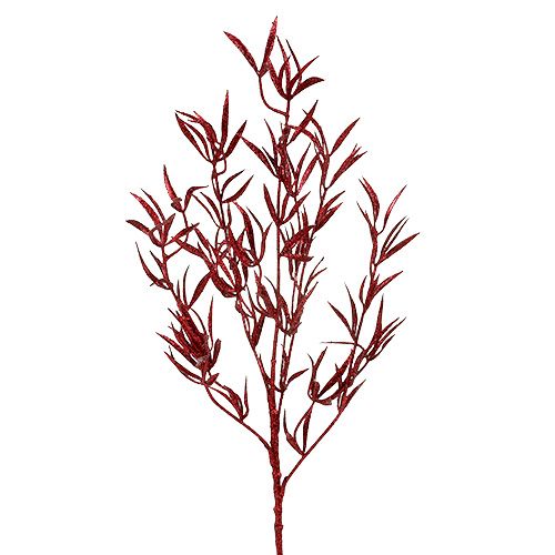 Floristik24 Decorative branch red with glitter 69cm 2 pcs