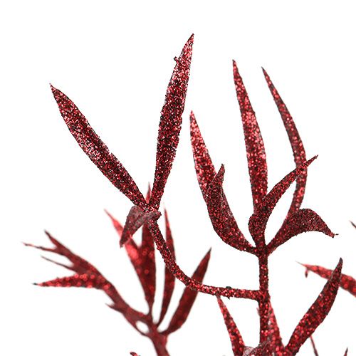 Product Decorative branch red with mica 69cm 2pcs