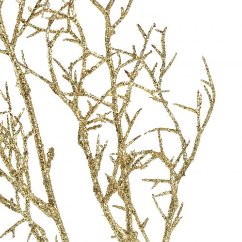 Floristik24 Decorative branch with glitter Christmas branch in gold L55cm