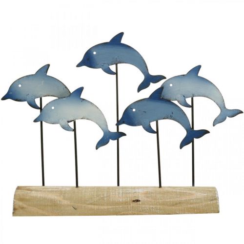 Product Dolphins to set, sea decoration, maritime metal decoration H24.5cm L32.5cm
