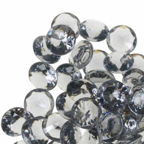 Floristik24 Decorative stones diamond acrylic gray Ø1.2cm 175g jewelry decoration