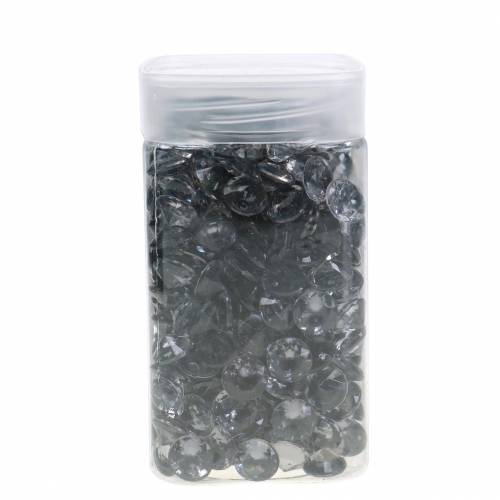 Floristik24 Decorative stones diamond acrylic gray Ø1.2cm 175g jewelry decoration