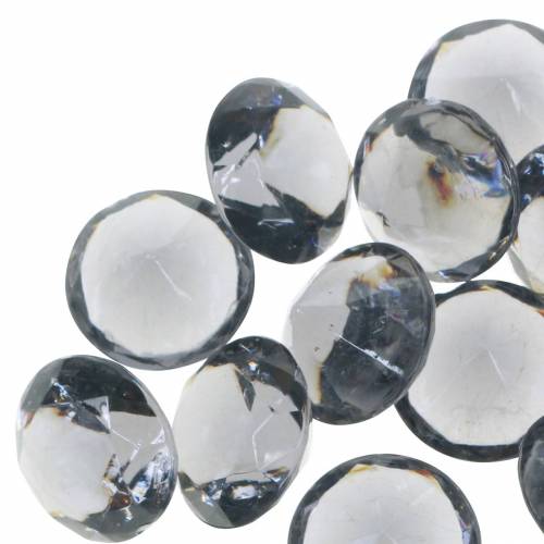 Floristik24 Decorative stones diamond acrylic anthracite gray Ø1.8cm 150g for table decoration