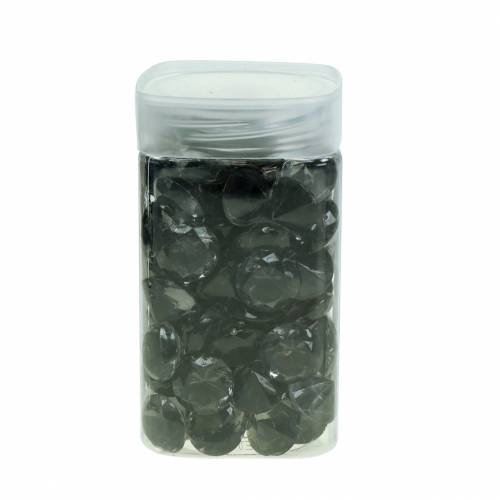 Floristik24 Decorative stones diamond acrylic anthracite gray Ø1.8cm 150g for table decoration