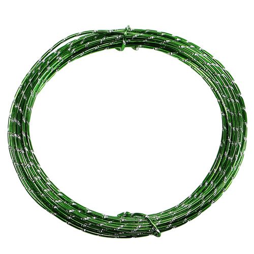 Diamond aluminum wire apple green 2mm 10m