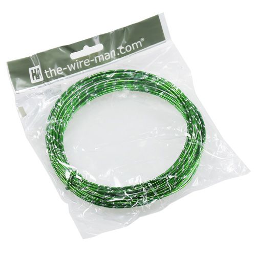 Floristik24 Diamond aluminum wire apple green 2mm 10m
