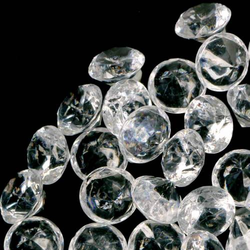Product Decorative stones diamond acrylic clear Ø1.8cm 150g scattered decoration