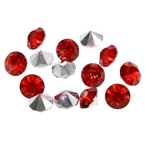 Acrylic diamonds 8mm red 50g