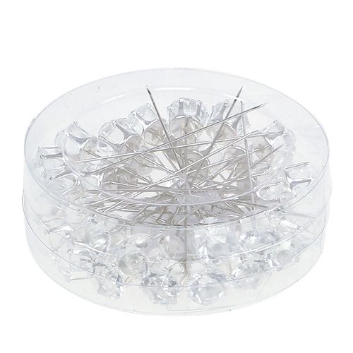 Floristik24 Diamond needle silver Ø10mm L6cm 36pcs
