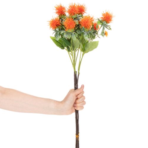 Artificial orange safflower as an artificial flower for vases and decoration, 55cm, 4 pieces | Floristik24.ie