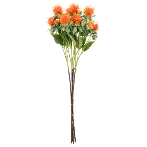 Artificial orange safflower as an artificial flower for vases and decoration, 55cm, 4 pieces | Floristik24.ie