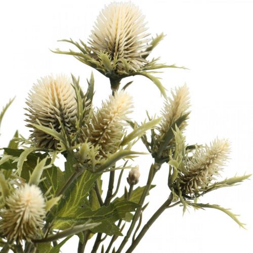 Product Thistle artificial deco branch cream 10 flower heads 68cm 3pcs