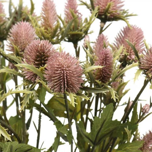 Floristik24 Thistle Artificial Stalk Flower Pink 10 Flower Heads 68cm 3pcs