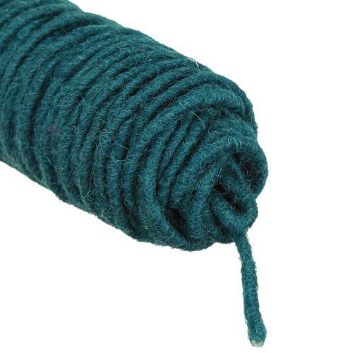 Product Wick thread craft cord wool cord in petrol L55m