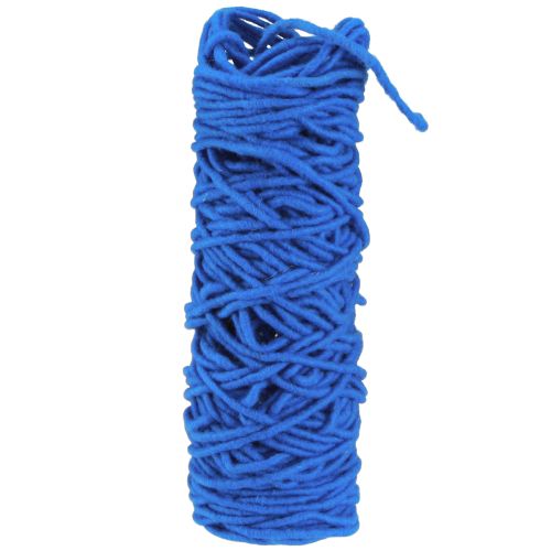 Floristik24 Wick thread felt cord with wire 30m blue