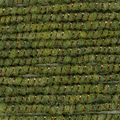 Product Green wool cord with gold thread, 5m x 5mm with wire, for decoration and crafting