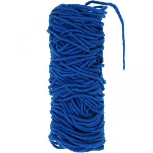 Floristik24 Wick thread felt cord with wire 30m blue