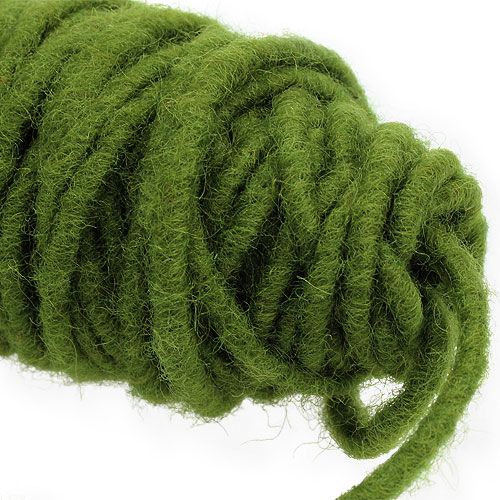 Product Wick thread felt cord wool cord moss green Ø5mm 50m