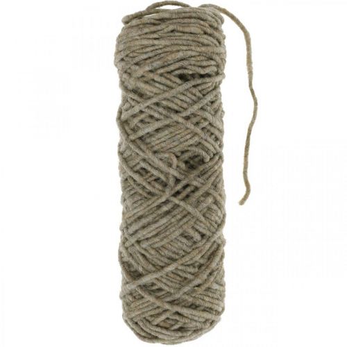 Floristik24 Felt cord wire brown wool cord 30m